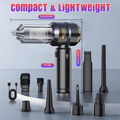 Nctoberows Handheld Vacuum Cleaner Black Gold, 22000Pa Cordless Mini