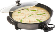 Large 6L Electric Multi Cooker Pan 42cm – 1500W Non-Stick Frying Pan with Lid & Adjustable Temperature Control
