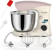 1500W Stand Mixer – 10-Speed 5.5L Dough Mixer for Baking, Lightweight & Easy to Use Food Mixer for Cakes & Home Cooking – Pink White
