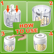 Mini Electric Food Processor & Garlic Chopper – Cordless Veg, Nut & Baby Food Dicer
