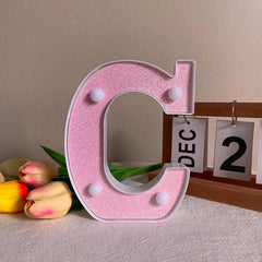 Light Up Letter C LED Pink Night Light