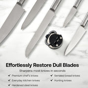 AnySharp Pro Metal Knife Sharpener – Suction Base | Hands-Free Safety | Razor-Sharp Results | Ideal for Hardened Steel & Serrated Knives