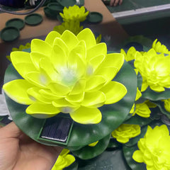 Floating Lotus Light, Solar Powered, Waterproof, 17 CM Plastic for Pond Fountain Decor, Auto On/Off, Up to 6-8 Hrs (Purple)