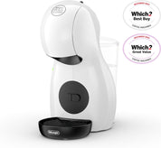 Nescafé Dolce Gusto Piccolo XS Pod Capsule Coffee Machine, 15 Bar Pressure, Hot & Cold Drinks, 0.8L Water Tank, Auto Shut-Off, Compact Design, White & Black