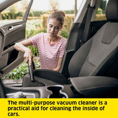 Kärcher WD 2 Plus Wet & Dry Vacuum Cleaner 1000W – Powerful Suction, Blower Function, 12L Plastic Tank, Cartridge Filter – Yellow