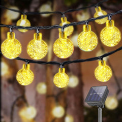 Solar Fairy Lights for Outdoor Garden, Solar Chain Light Crystal Balls 40 LED 8.5 m IP65 8 Modes Fairy Lights for Outdoor/Indoor Garden Patio Balcony Wedding Party Window (Warm White)