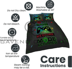 Gamer Duvet Cover Double – Soft Breathable Polycotton Gaming Bedding Set