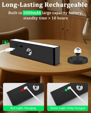 Battery Operated Magnetic Wall Lights Set of 2 – Rechargeable LED Sconces