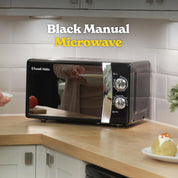 17L 700W Black Solo Microwave with Timer, 5 Power Levels & Defrost