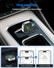 2025 Upgraded Wireless CarPlay Adapter – Plug & Play Converter for iPhone iOS 10+
