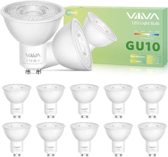 VIIIVA GU10 LED Bulbs, 7W (50W Equivalent), Cool White 6000K, 510LM, 38° Beam, Pack of 12