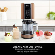 CREAMi Ice Cream & Frozen Dessert Maker – 1.4L Capacity – 7 Preset Programs – Gelato, Sorbet, Smoothie Bowls & Milkshakes – Black & Copper