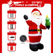 Large outdoor Santa Christmas decoration with LEDs
