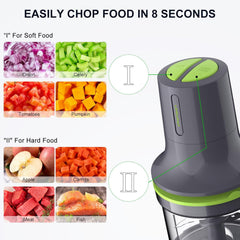 LINKChef Mini Food Processor – 500ml Bowl, 260W, 2 Speeds, 4 Blades, Electric Chopper for Meat, Vegetables & Baby Food