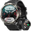 Military Smart Watch for Men – 100-Day Battery, Compass, 120+ Sports, Bluetooth Calls