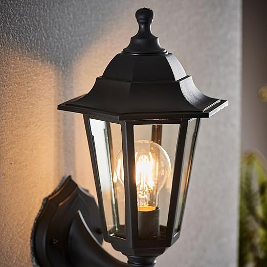 Traditional Black Outdoor Wall Lantern