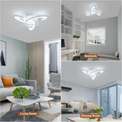 LED Ceiling Light 36W 3240LM – Modern Semi Flush Mount Lamp, 6500K Cool White Acrylic Flower Design for Bedroom, Living Room, Kitchen