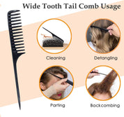 Bristle Paddle Hairbrush for Thick, Curly & Wavy Hair – Reduces Frizz & Breakage