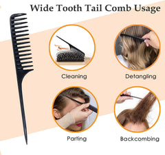 Bristle Paddle Hairbrush for Thick, Curly & Wavy Hair – Reduces Frizz & Breakage