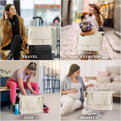 Women’s Travel Gym Duffel Bag 45x36x20 – Cabin, Weekend & Hospital Bag with USB Port