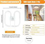 1-Pack 16W GR8 CFL Light Bulb, 2-Pin Compact Fluorescent Lamp, Warm White 3500K, Energy Efficient Non-Dimmable Lighting for Ceiling Fixtures