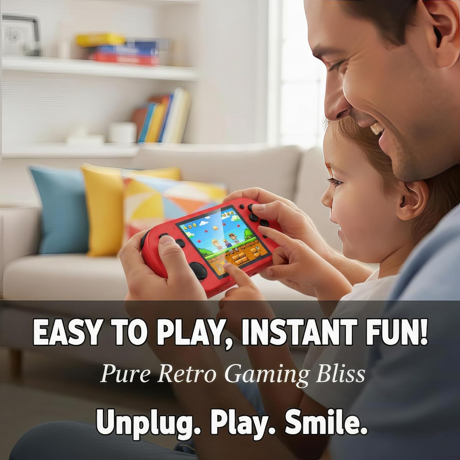 16-Bit Handheld Game Console – 3" HD Screen, 300 Built-in Retro Games, Portable Player for Kids & Adults