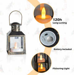 6-Piece Gold LED Candle Lantern Set – Mini Hanging Decorative Lanterns for Ramadan, Weddings & Home Decor