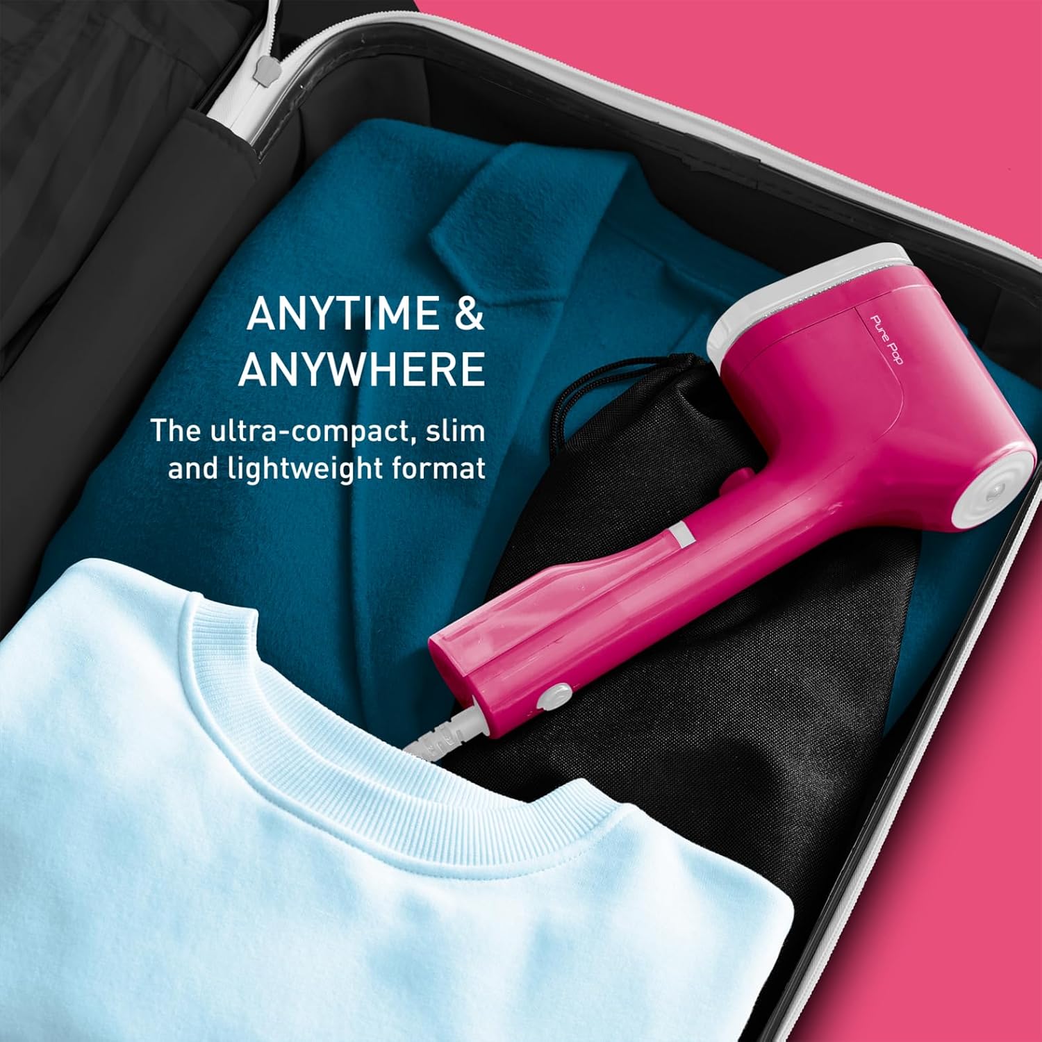 Portable Handheld Clothes Steamer – 1300W, 70ml