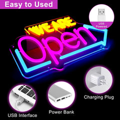 LED Neon WE ARE OPEN Sign 16