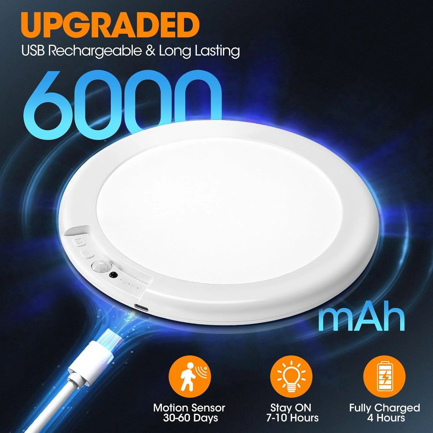 Rechargeable Motion Sensor Light with Remote Control – Magnetic Wireless LED Ceiling & Wall Light, Battery Powered PIR Sensor Lamp for Shed, Loft, Bathroom, Garage & Hallway