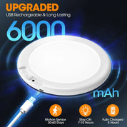 Rechargeable Motion Sensor Light with Remote Control – Magnetic Wireless LED Ceiling & Wall Light, Battery Powered PIR Sensor Lamp for Shed, Loft, Bathroom, Garage & Hallway