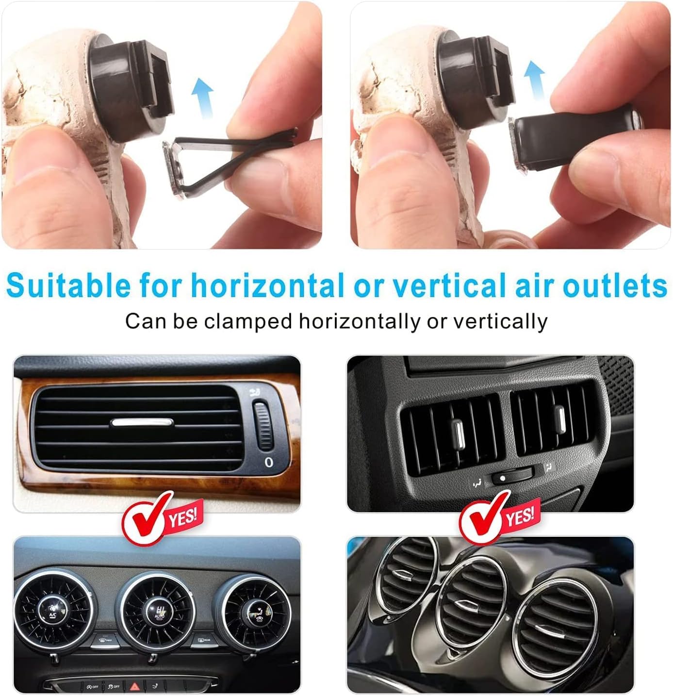 Halloween Car Air Vent Perfume Clip – Gothic Interior Decoration & Freshener Gift