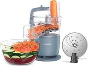 MultiPro Go FDP22.130GY Compact Food Processor – 650W – 1.3L Bowl, Express Serve, Knife Blade, 4mm Slicing & Grating Disk – Grey