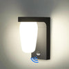 LED Wall Light with Motion Sensor: Outdoor Main Powered, IP44 Waterproof, 4000K for Garden, Garage, Hallway, E27 Bulb