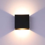 Modern LED Wall Lights for Living Room – 6W Black Aluminum Up Down Indoor Wall Lamp, Hardwired Sconce Lighting for Bedroom, Hallway & Home Decor