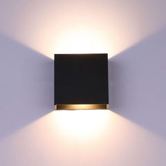 Modern LED Wall Lights for Living Room – 6W Black Aluminum Up Down Indoor Wall Lamp, Hardwired Sconce Lighting for Bedroom, Hallway & Home Decor