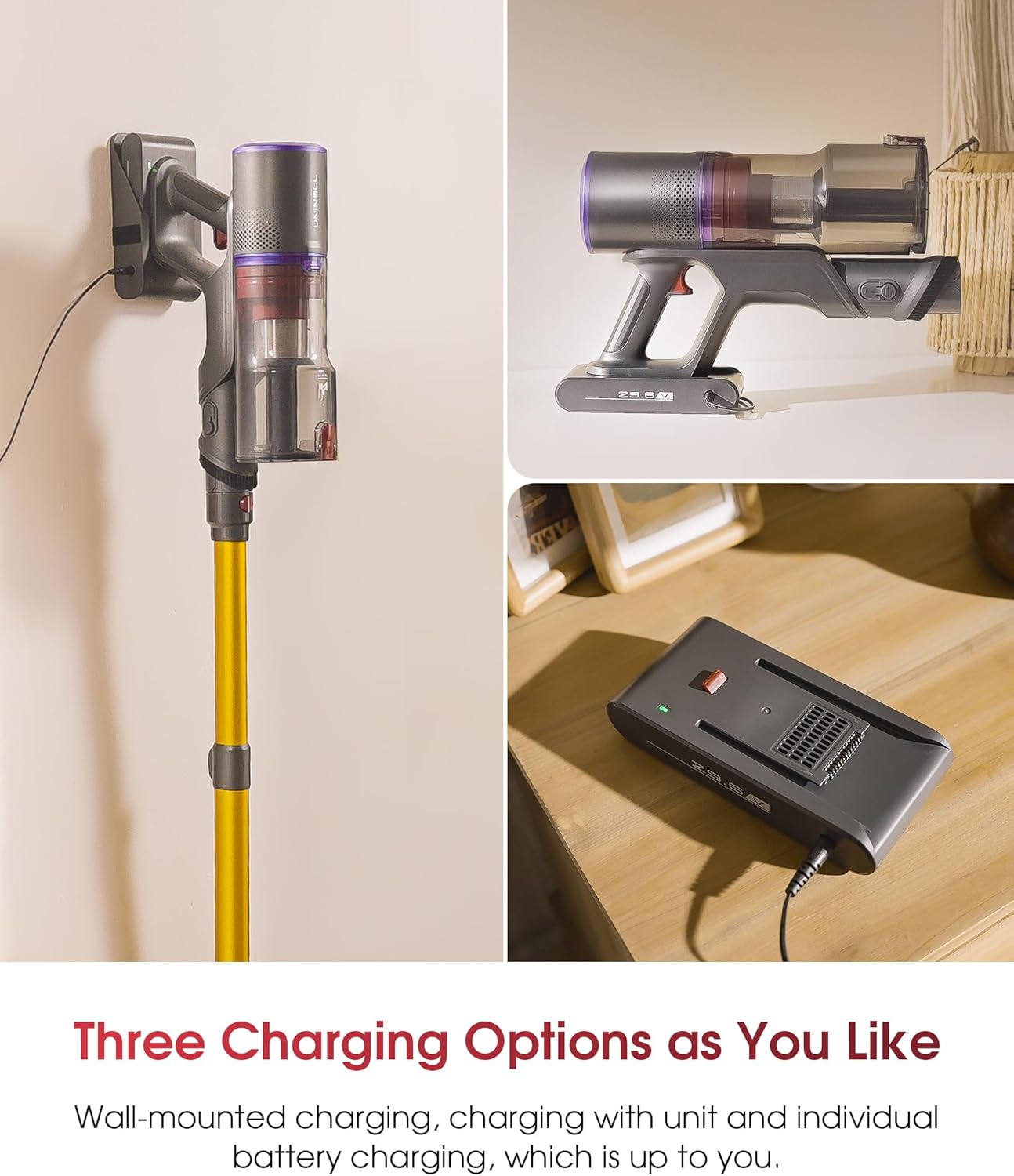 UNINELL HOME 550W Cordless Stick Vacuum Cleaner