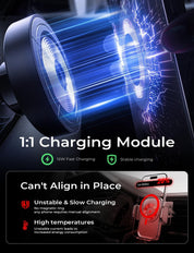 LISEN 15W Magsafe Car Charger Magnetic Phone Holder for iPhone – Black
