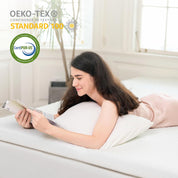 Double Memory Foam Mattress Topper – 7.5cm Firm Support Pad with Bamboo Cover