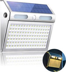 Front Door Solar Light with Motion Sensor, 112 LEDs, Warm White, IP65 Waterproof, 2200mAh, for Yard, Garage, Garden, Fence