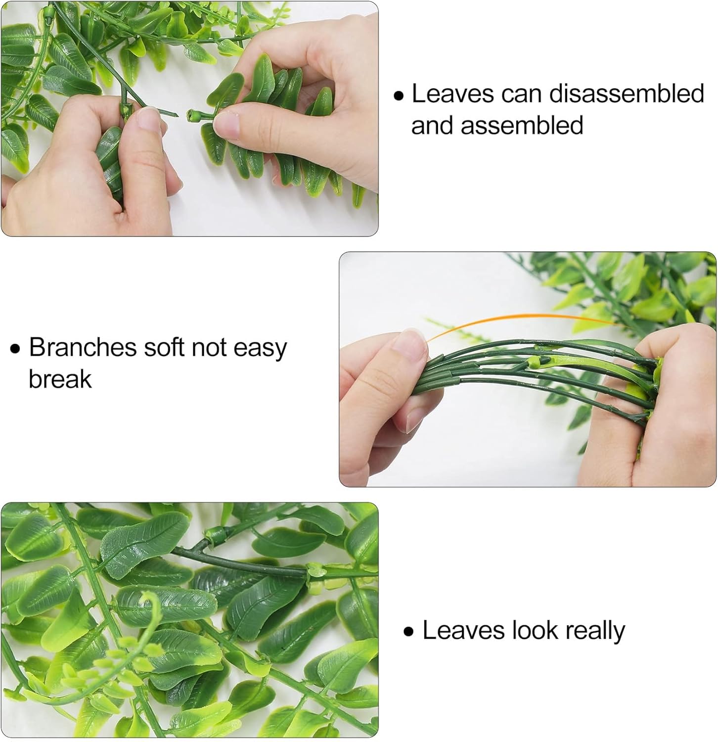 Huryfox Artificial Hanging Fern Vine – Faux Ivy Greenery for Indoor & Outdoor Home Décor