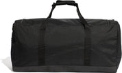 Unisex Linear Duffel Bag – Black/White, Stylish Essentials Travel & Gym Bag