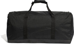 Unisex Linear Duffel Bag – Black/White, Stylish Essentials Travel & Gym Bag