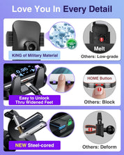 VANMASS Car Phone Holder 2025 – Black, 85+ LBS Strong Suction, Rotatable Mount