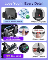 VANMASS Car Phone Holder 2025 – Black, 85+ LBS Strong Suction, Rotatable Mount