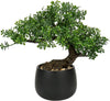 Oairse Artificial Bonsai Tree in Ceramic Pot – Faux Japanese Plant for Home & Office Décor