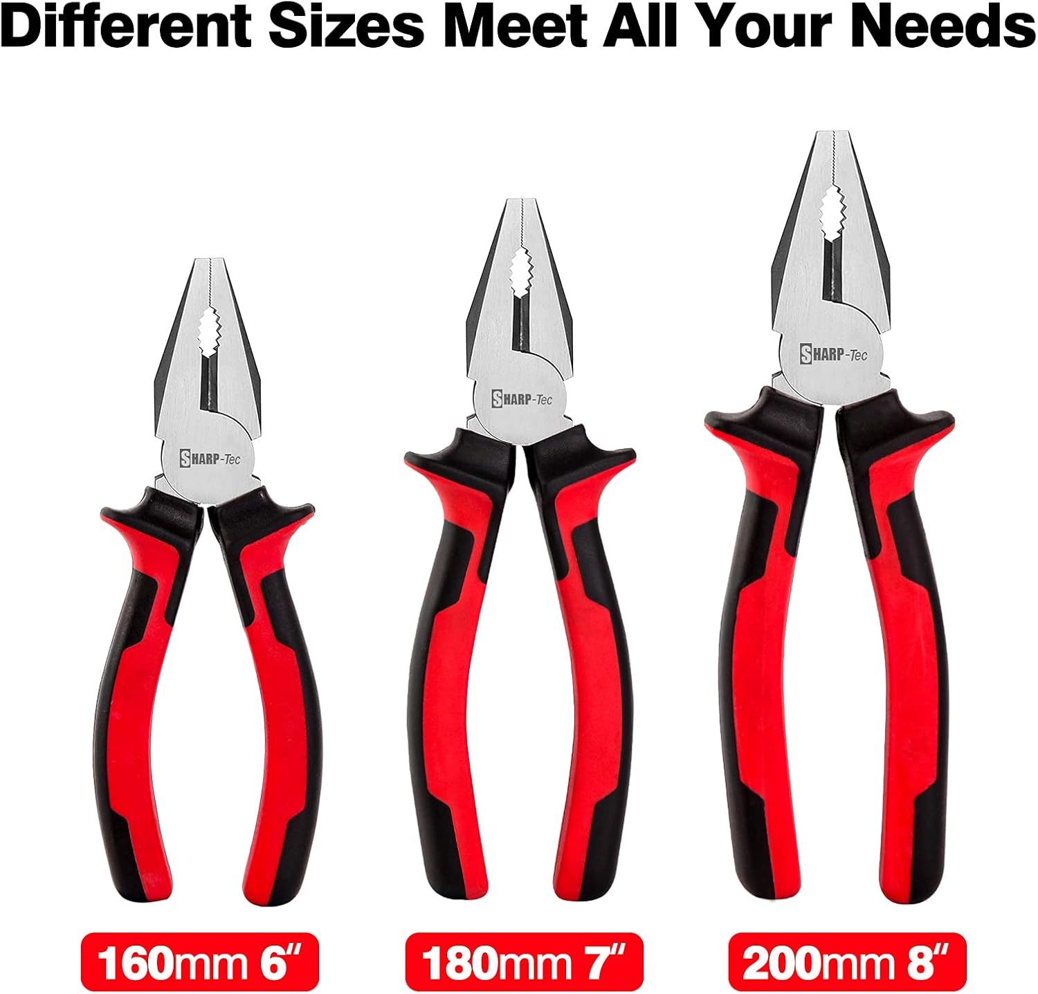 Sharp-tec 200mm Combination Pliers for Wire Cutting