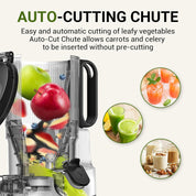 Automatic Cold Press Juicer 250W 145mm Wide Chute 2L Silver