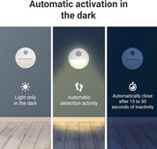 Battery Motion Sensor Night Lights Pack of 3 LED Stick-On Warm White