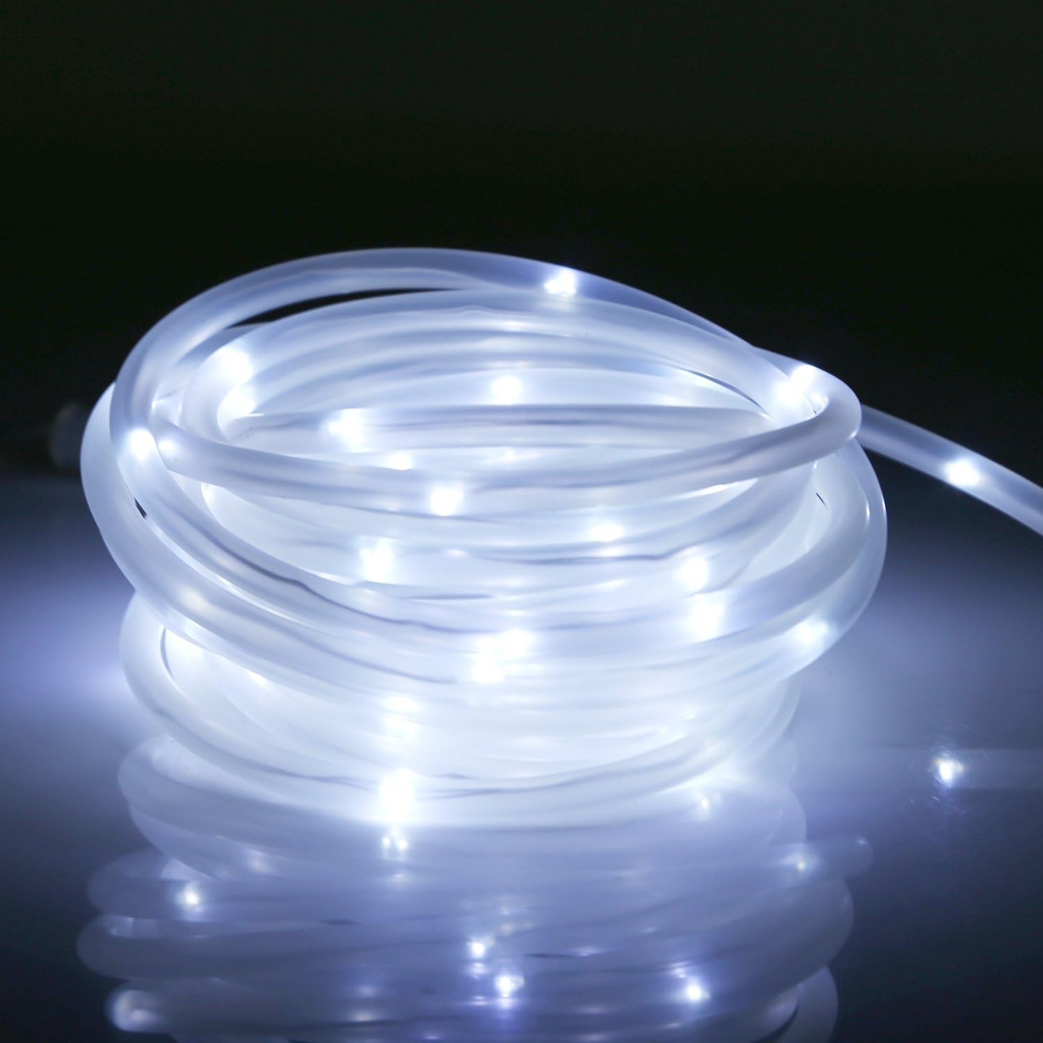 Solar Rope Lights – 100 LED 10M Cold White Outdoor Waterproof String ...
